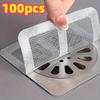 10pcs Bathroom Hair Filter Hair Screen Toilet Sewer Filter Kitchen Anti-clogging Anti-insect Self-adhesive Floor Drain Sticker.