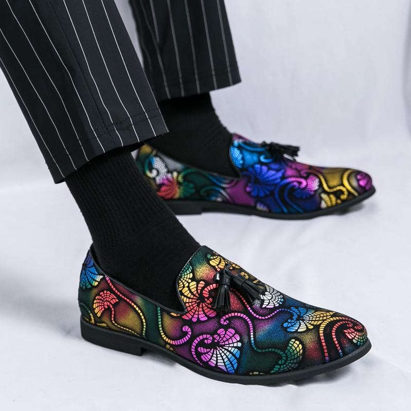 New Tassel Handmade Fashion Men Loafers Oxfords Shoes Wedding Party Evening Shoes Male Free Shipping Business Formal Shoes 38-46