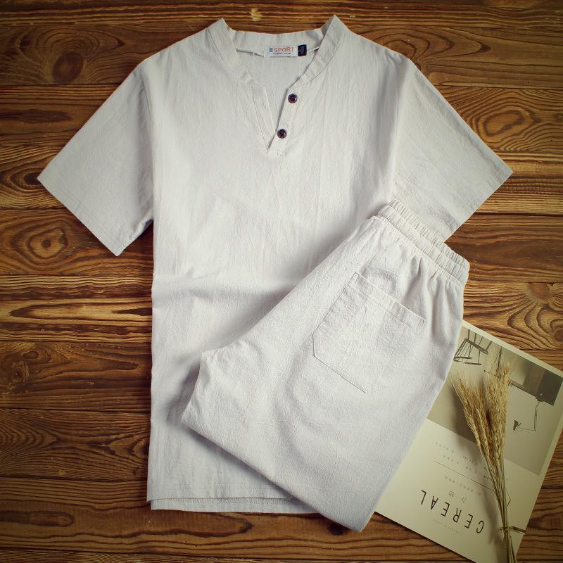 Летний Костюм Мужской Полный Супер Большой Костюм Двухсекционный Плюс Удобрение Для Спортивной Одежды