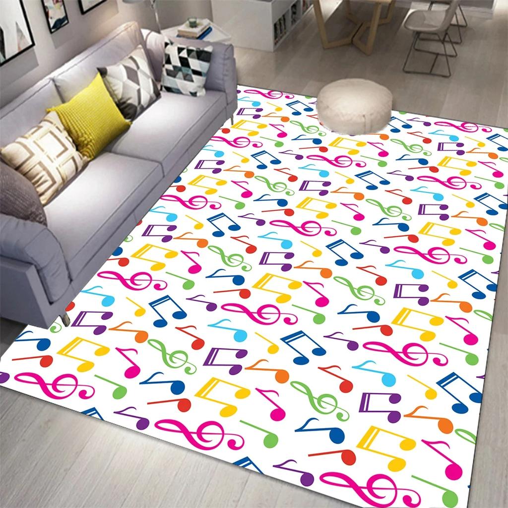 Ковер с музыкальными нотами, ковер с клавиатурой пианино, ковры с музыкальной тематикой, нескользящий музыкальный коврик для пола, придверный коврик для дома, гостиной, спальни