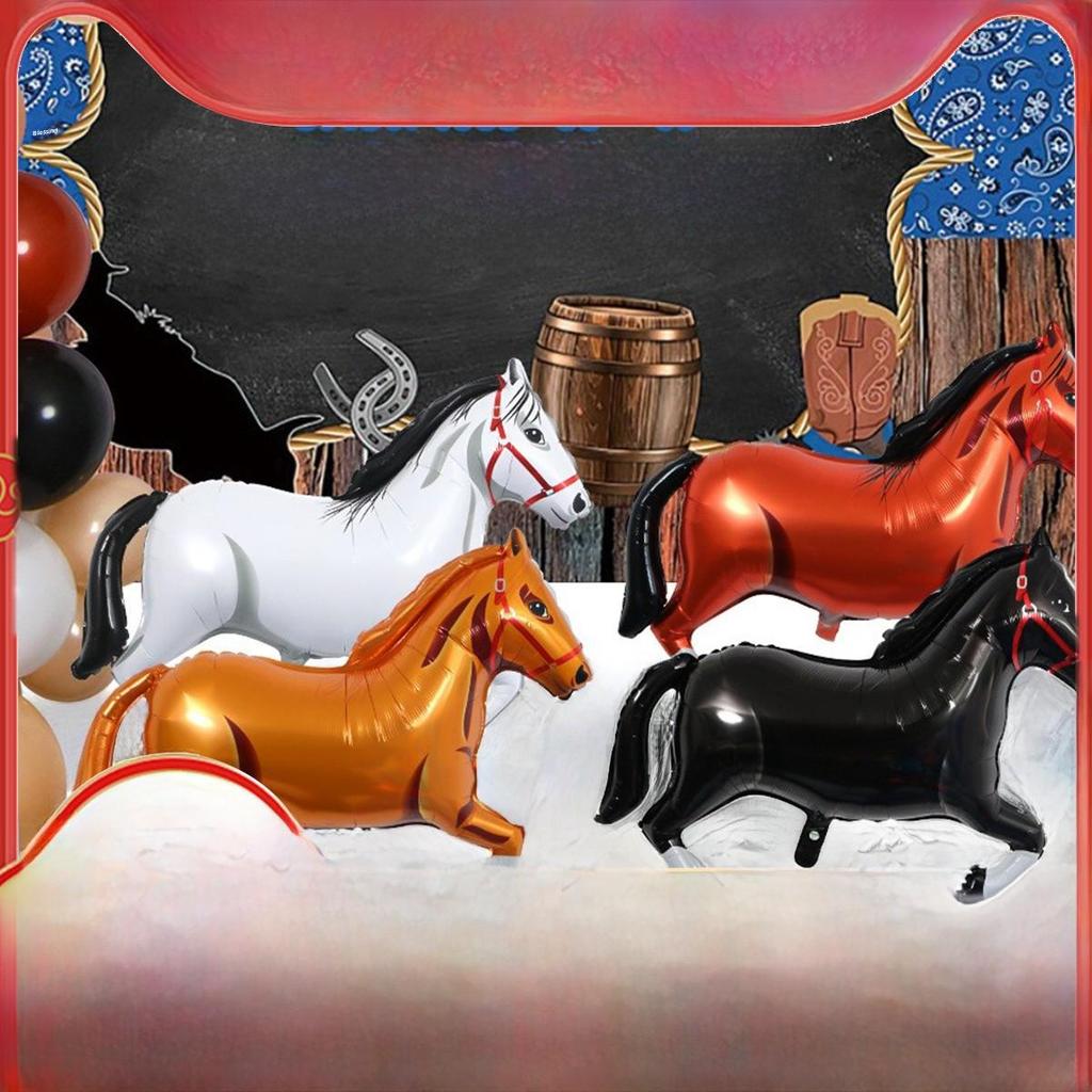Украшение воздушными шарами в виде мультяшной лошади для детского дня рождения