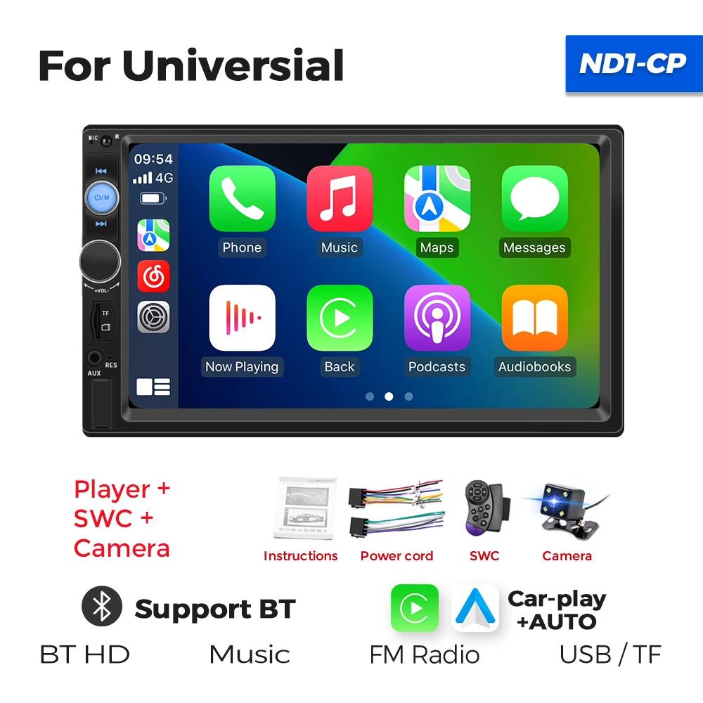 Поддержка Carplay Android Auto Мультимедийный Плеер 7-дюймовая Автомагнитола HD Сенсорный Экран FM Стерео Mirror Link Универсальное Авторадио MP3 MP5