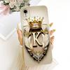 Для iPhone XR Чехол Cover Роскошный Буквы от A до Z Крутая Корона 2D Расписной Силиконовый Корпус Телефона A2107 A2108 A2105 A2106 A1984