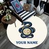 Custom Name Inter Milan Round Area Rug,Carpet Rug for Living Room Bedroom Sofa Playroom Decor,Non-slip Floor Mat