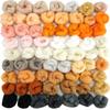 Wool Felt, Wool Fiber, 3g, Beginner's Trial Set, 24 Colors, 72 Packs
