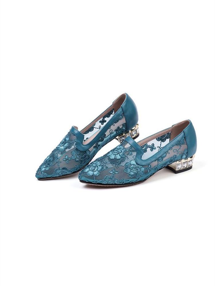 Zapatos de mujer женские симпатичные туфли с острым носком из сетчатой ткани, дышащие туфли на квадратном каблуке, женские повседневные черные туфли для офиса и карьеры на каблуке ba161