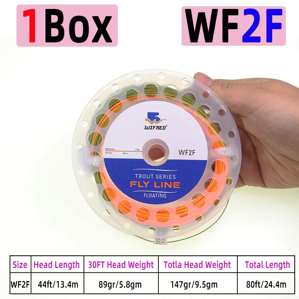 1PC Fly Fishing Line 80FT~100FT Orange/Moss Weight Forward Floating WF1F-WF9F 2 Welded Loops Trout Fly Fishing Tackle Rivers Lakes Streams