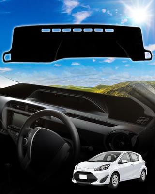 Коврик на панель приборов Cartist для Toyota Aqua NHP10 NHP10H Уменьшает блики на предотвращает от солнца и защищает приборную панель от Прочный хлопковый бархат