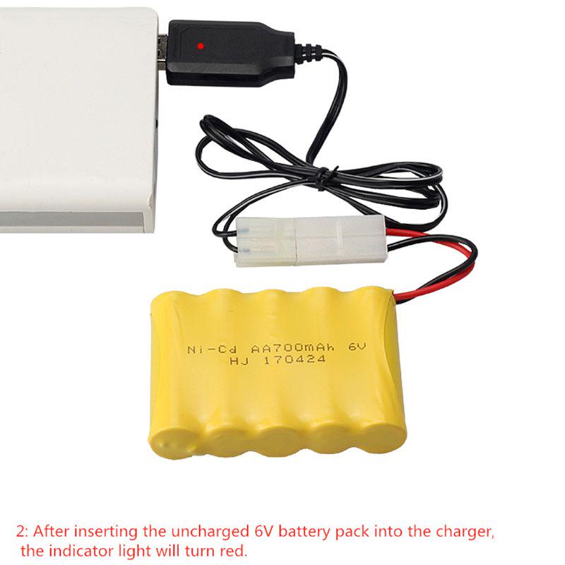 6V Charger Built-in chip Ni-Cd/Ni-Mh Battery Charger toys RC car ship Robot Spare Parts EL-2P/JST-2P/L6.2-2P/3.5MM/SM-2P