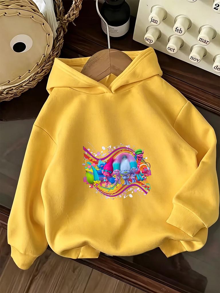 Friendly King Gristle Trolls Zip Up Hoodie Kids Summer Cute Crewneck Casual 3-14 Years