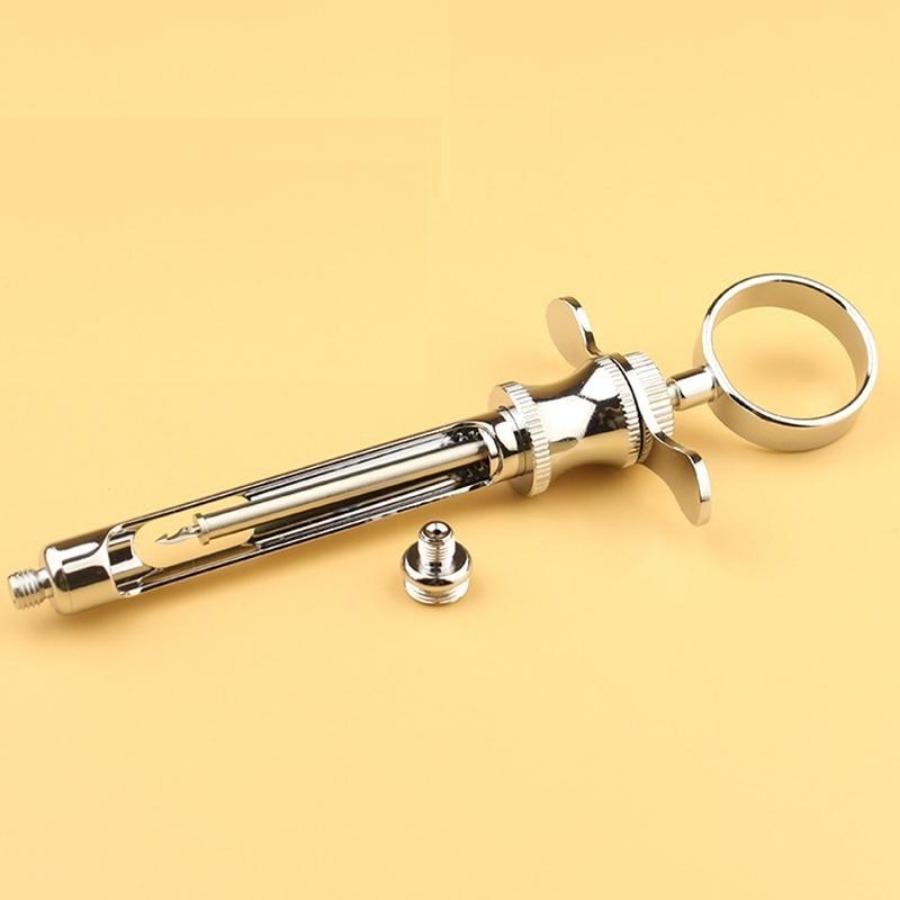 1 шт. Стоматологический аспирационный шприц из нержавеющей стали серебристого цвета Стоматологические хирургические инструменты 1,8 мл с головкой