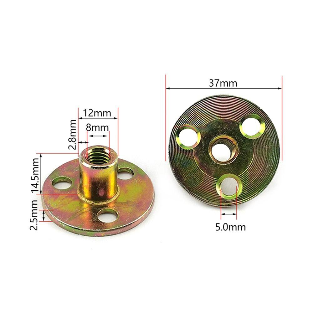 5Pcs/set Useful Metal Three-hole Locking Flange Nut Nut Fastener M6 M8 M10 Lock Nuts Round Flat Tee Furniture Nuts Screw