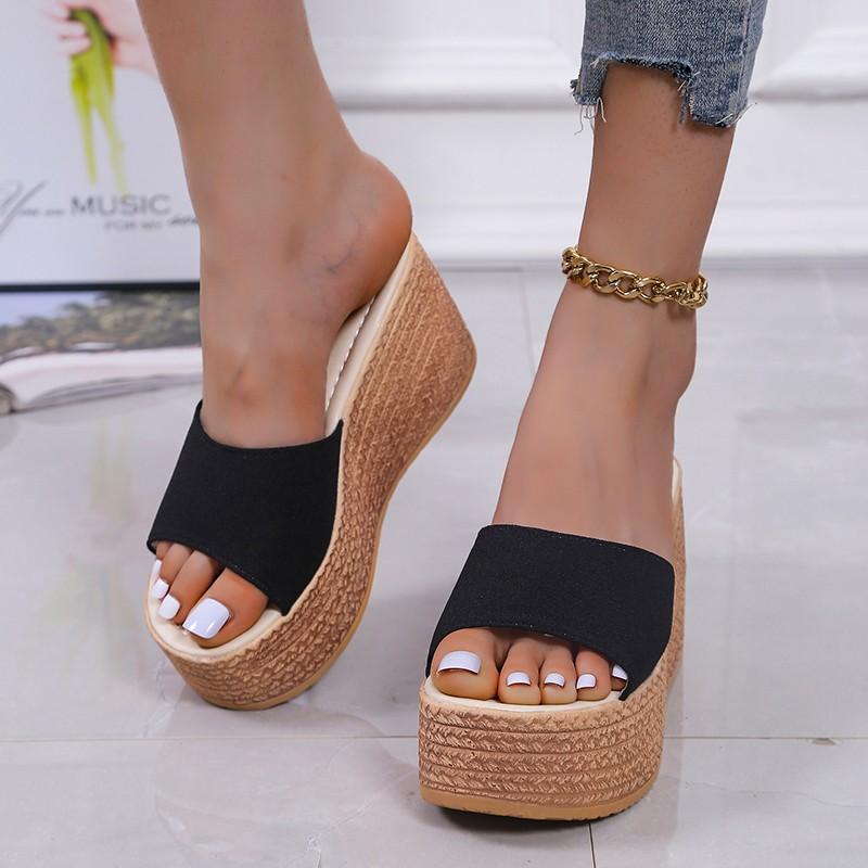 New Summer Women's Sandals Peep-Toe Shoes Woman High-Heeled Platfroms Casual Wedges for Women High Heels Shoes Platform Slipper