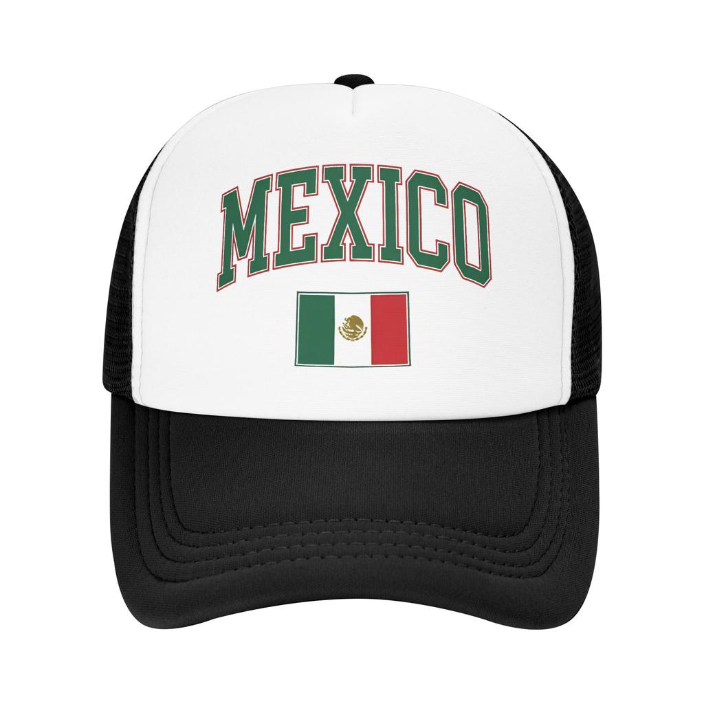 Summer Mesh Sun Hats Mexico Mexican Flag Pride Heritage Spring Baseball Cap Trucker Hat UnisexTeens Sunscreen Baseball Caps