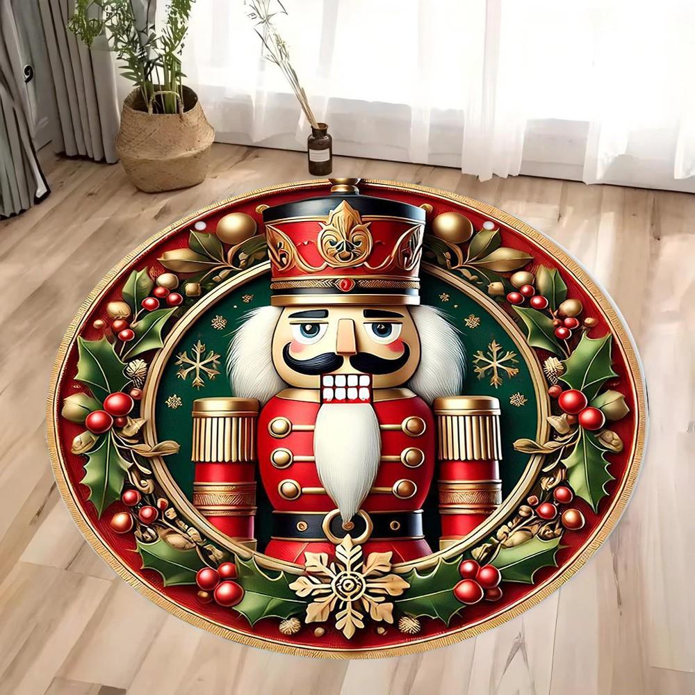 Рождественский Дед Мороз 3D Молния Украшение Ковер Леденец Рождественский Венок Коврик для Украшения Дома Красный Зеленый Золотой Коврик Коврики для Спальни