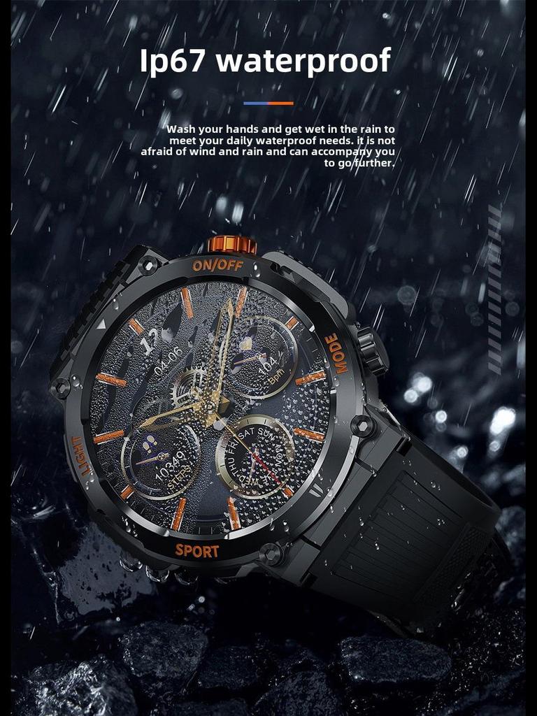 HT17 Smartwatch: Outdoor Sports, Heart Rate & Blood Oxygen Monitor, Bluetooth Call, Weather-Resistant.