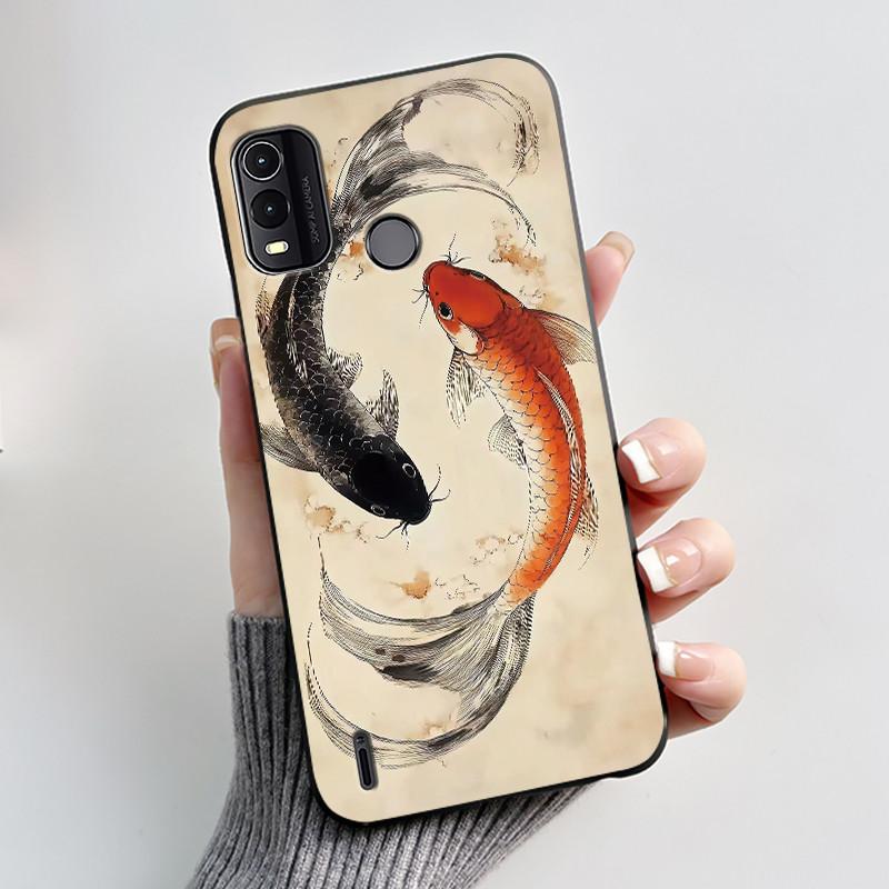 Black Case For Nokia G11 Plus Unique Design Black Cat Holding A Basket Pattern Shell Jelly Color Anti-scratch Soft Casing