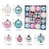 44-Piece Christmas Tree Decoration Set: 6cm Colorful PVC Hanging Balls