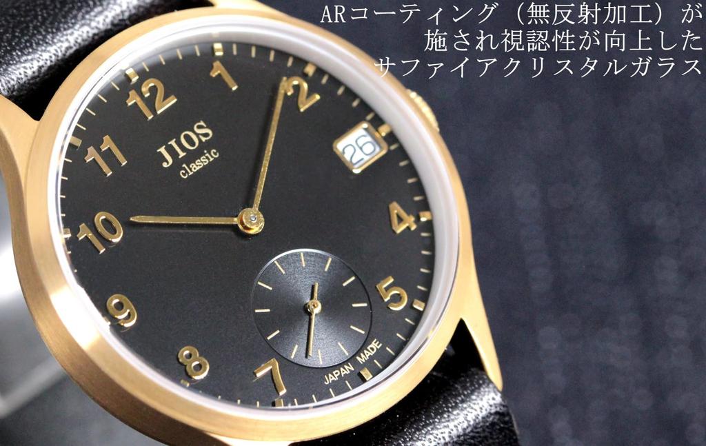 JIOS OMI Classic Сделано в Тотиги НАТО Сапфир Золотой x Черный [JIOS] Часы, Япония, Мужские и Женские, Кожа, Ремешок, Стекло,