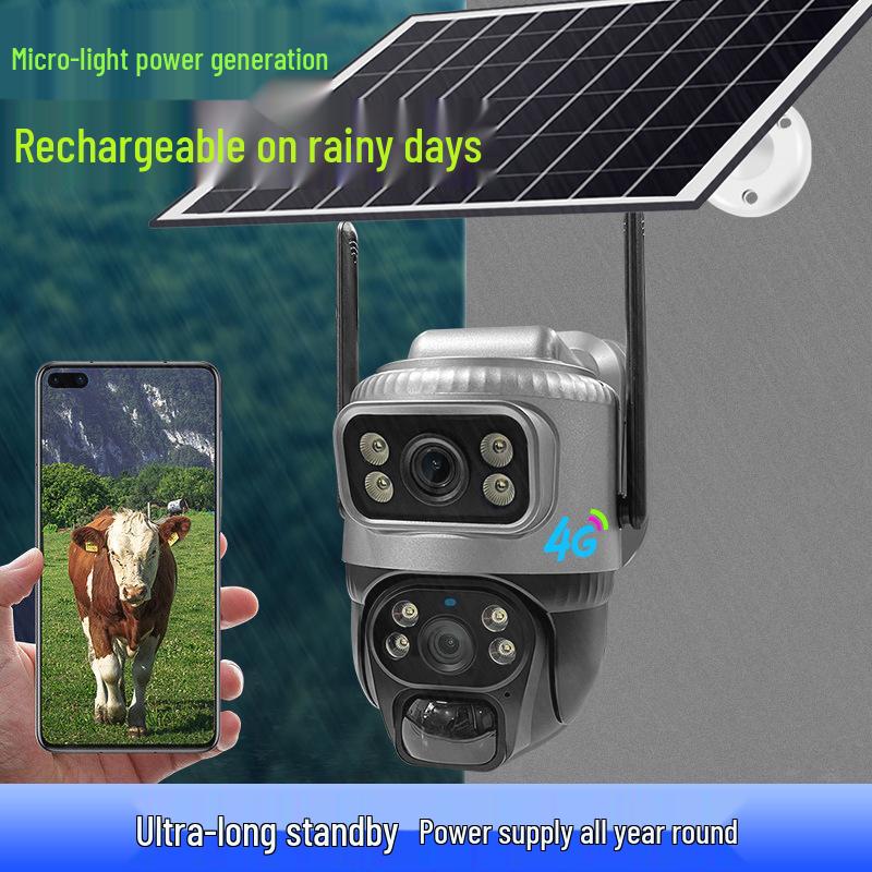 V380Pro Solar 4G Remote Waterproof Dual-Lens Outdoor Security Camera
