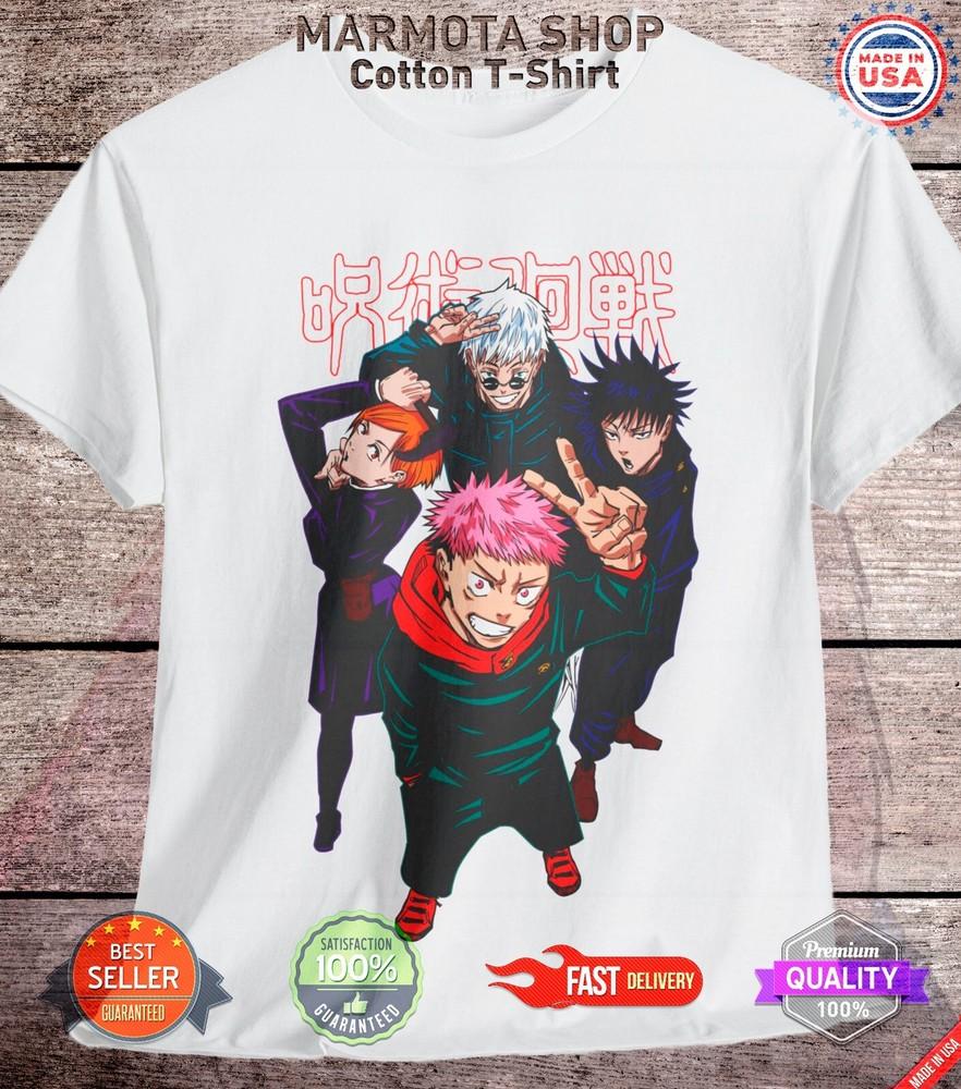 Футболка Gojo Satoru Nobara Itadori Jujutsu Kaisen, японская футболка с аниме JJK
