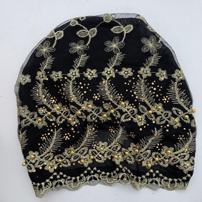 Летняя дышащая шапка-тюрбан с изысканной вышивкой, женские шапочки, мусульманский платок, шапка