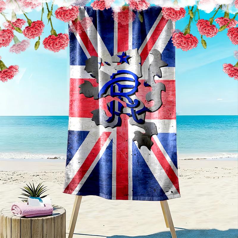 Rangers F.C Print Beach Towel, Large Soft Quick Dry Towel for Beach Camping Swimming