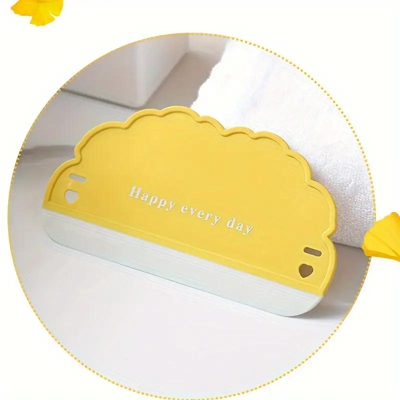 Мини-скребок для ванной Happy Every Day - силиконовое лезвие для очистки бесшовного стекла, плитки, столешниц и зеркал