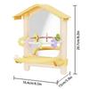 Anti-slip Bird Mirror with Perch Bite-resistance Bird Mirror for Cage Bird Cage Toys  Outdoor
