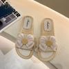 Европейские американские модные тапочки женские летние 2024 года новые мягкие нескользящие сандалии с бабочкой на открытом воздухе пляжные удобные сандалии
