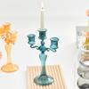 3 Heads Decorative Candle Holders Colorful Glass Flower Vase for Home Decoration Wedding Decoration Centerpieces Candlestic