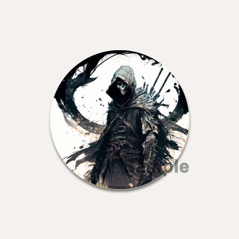 32/44/58 мм Король обезьян/Сунь Укун круглые булавки мультфильм Темный ангел/череп брошь индивидуальный значок ручной работы красивые аксессуары ювелирные изделия подарки