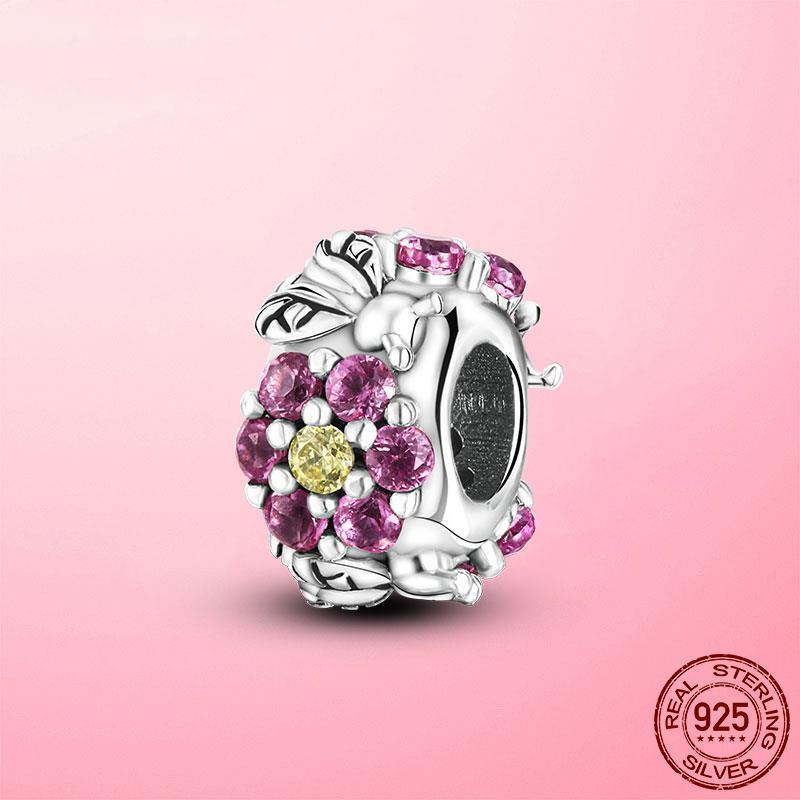 Силиконовые разделительные бусины 925 пробы серебряные и золотые силиконовые разделительные фиксаторы подвески подходят для оригинального браслета DIY ювелирные изделия