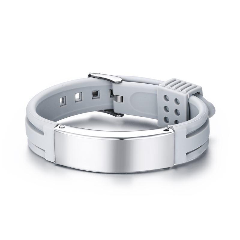 KOtik 2023, новые модные медицинские браслеты с гравировкой, персонализированные силиконовые браслеты из нержавеющей стали для