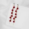 New Popular Exaggerated Temperament Showing Face Thin Earrings Sexy Rose Petal Long Flower Earrings