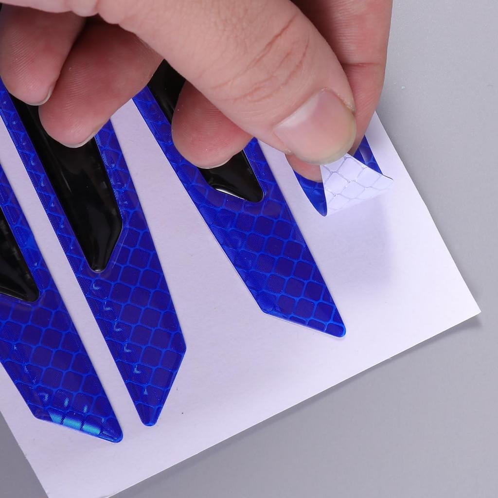 POPETPOP Side Door Guard Door Trim Door Edge Guard Anti-Scratch Universal Reflective Protective Sticker Protective Sticker Blue + Black