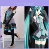 Изысканный костюм для косплея Hatsune Miku Vocaloid, парик, топы, платье, галстук, полный наряд