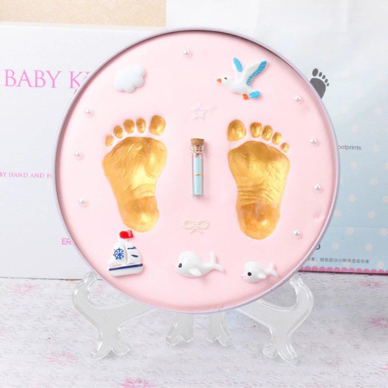 Newborn baby hand and foot prints mud lanugo souvenirs diy baby hand and foot prints hundred days full moon week old gift