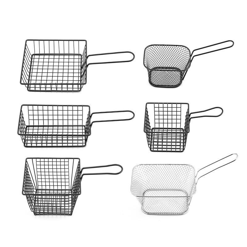 Корзина для жарки на сковороде: Держатель для закусок из картофеля фри и жареной курицы
