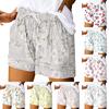 Women's Casual Summer Elastic Beach Shorts Print Casual Shorts