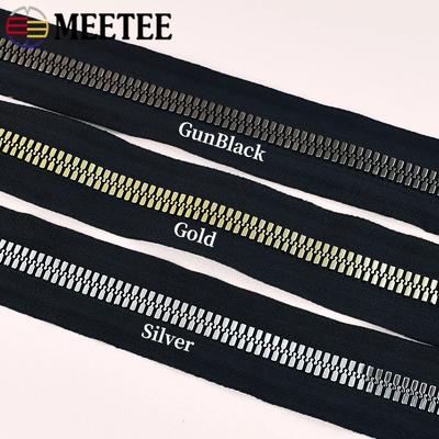 Meetee 1-5 метров 3# 5# 8# 10# 15# Пластиковая молния Черная непрерывная молния на метр Застежка-молния для пуховика Ремонтный швейный материал