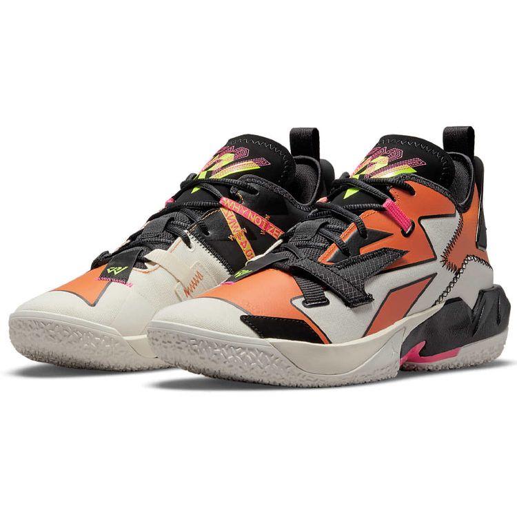 Air Jordan Why Not Zer0.4 PF Shattered Backboard Unisex Sneakers Orange Pale-Ivory Black DD4886-100