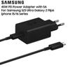 Original 45W Samsung Super Fast Charger with 5A Type-C Cable For iPhone 15 Pro Max iPhone 15 Plus iPhone 16 Pro Max iPhone 16 Plus S24+ S23 Charger