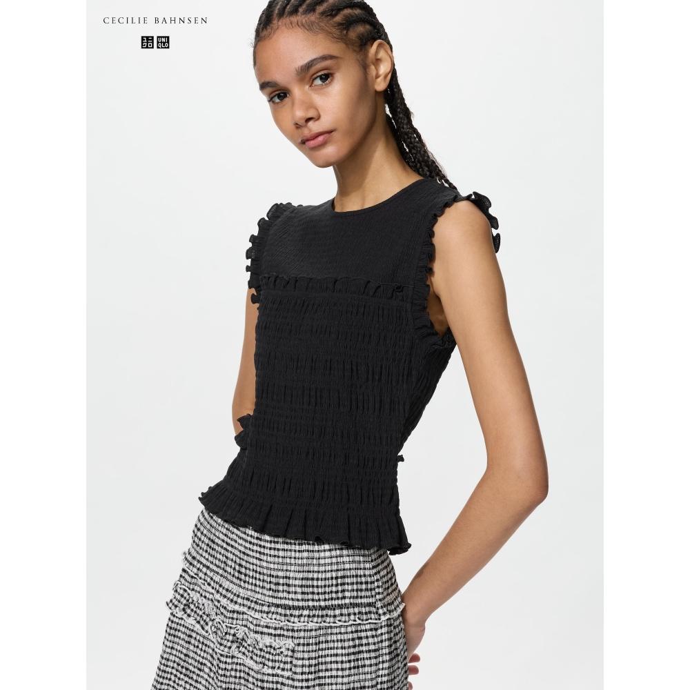 Uniqlo Япония Складки Футболка без рукавов