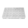 Nail Storage Box 28 Grid Eco Friendly Durable Transparent PP Separate Lid Nail Tip Box for Bead