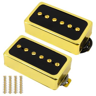 P90 звукосниматель Alnico V Single Coil бриджевый грифовый звукосниматель Les Paul P90 Style размер хамбакера электрогитара комплект, и (Черное золото)