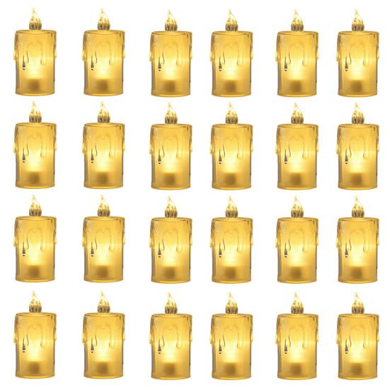 1/3/6/24 шт./компл. небольшой чайный восковой светильник, красивый без тепла для вечеринки