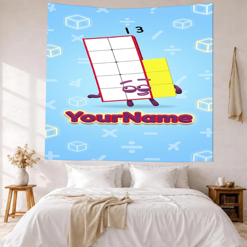 Numberblocks Custom Your Name Wall Decor Tapestry Art For Pet Memorial Birthdaywedding Party Backdrop Family Gift