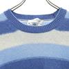 YVES SAINT LAURENT Made in Italy wool Border Pattern Long sleeve sweater Men's Used