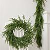 Artificial Pine Garland Realistic Faux Norfolk Pine Garland Real Touch Winter Greenery Garland for Christmas Table Mantle Wall Fireplace Decor
